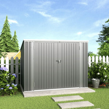 176cm Wide Steel Storage for Bike Shed Grey Tool Shed Bike & Bin Sheds Living and Home 