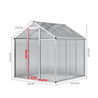 Aluminium Polycarbonate Apex Greenhouse