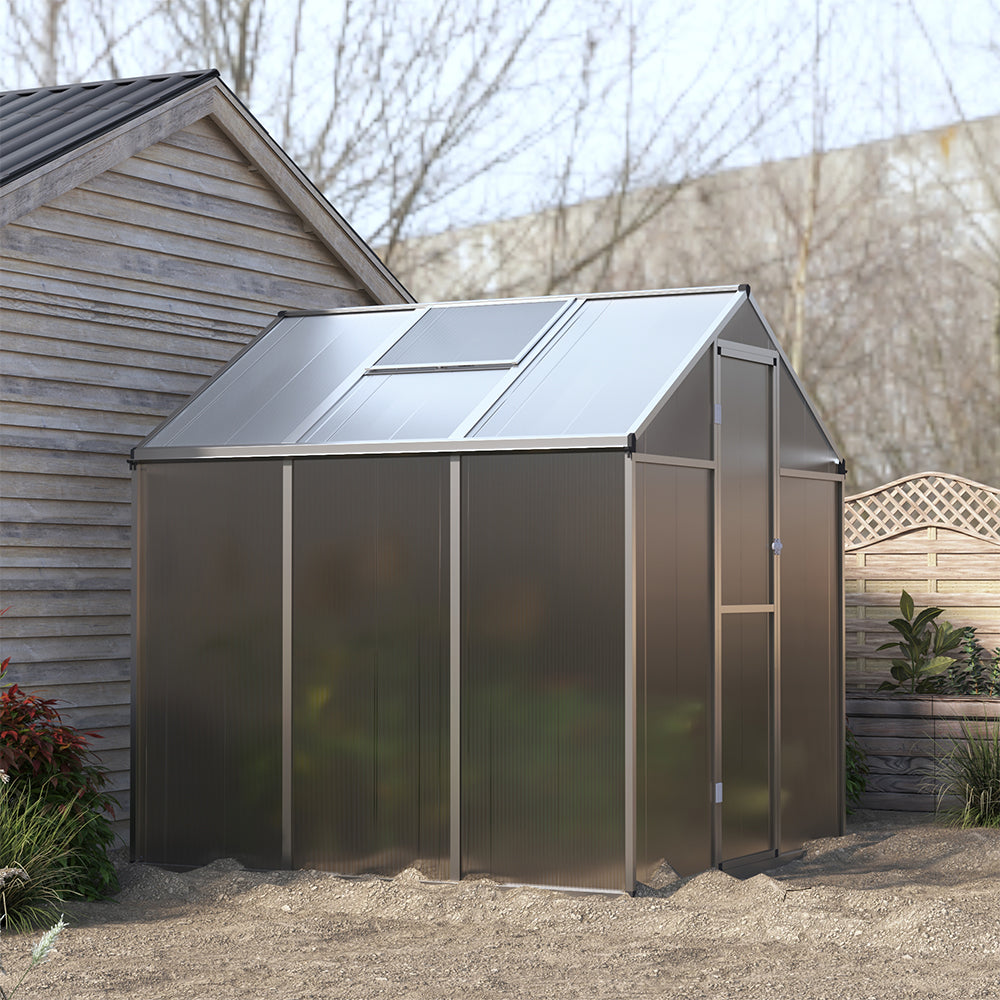 Aluminium Polycarbonate Apex Greenhouse