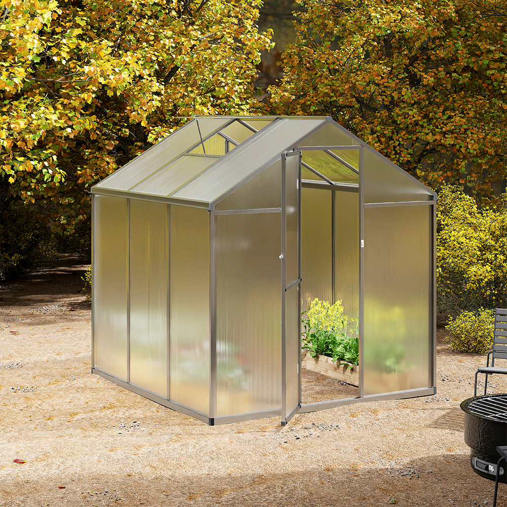 Aluminium Polycarbonate Apex Greenhouse