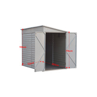 9' Outdoor Lockable Steel Garden Bike Storage Shed