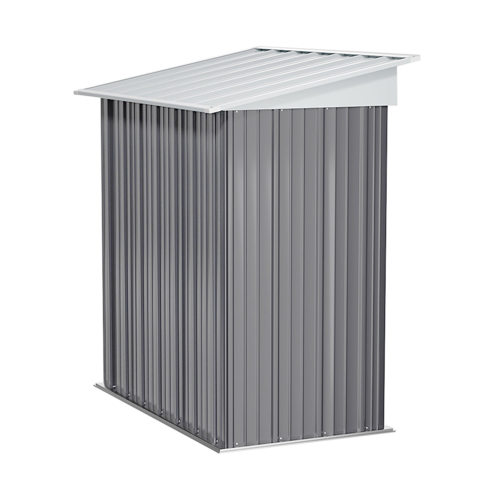 5.4' x 3' Outdoor Metal Storage Shed with Lockable Door Grey