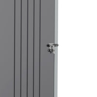 5.4' x 3' Outdoor Metal Storage Shed with Lockable Door Grey