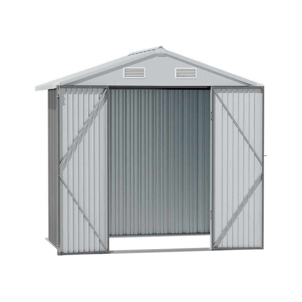 6.5 x 6ft Metal Garden Storage Shed Outdoor Storage Tool House with Lockable Door Garden Sheds Living and Home 