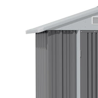 6.5 x 6ft Metal Garden Storage Shed Outdoor Storage Tool House with Lockable Door Garden Sheds Living and Home 