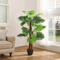 140cm Artificial Palm Tree with Plastic Planter Pot for In/Outdoor Decoration