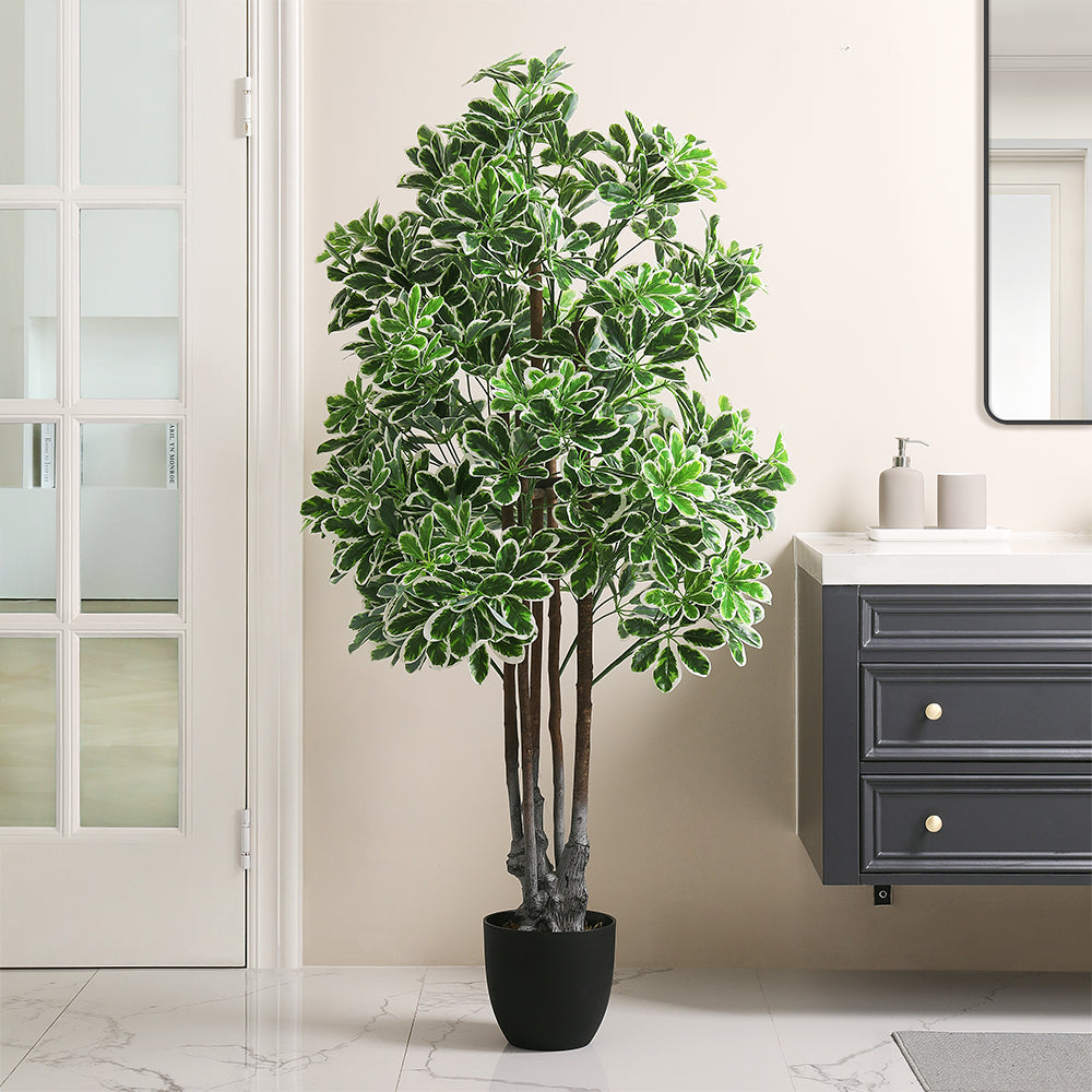 160cm Artificial Schefflera Arboricola Tree in Pot for In/Outdoor Decoration