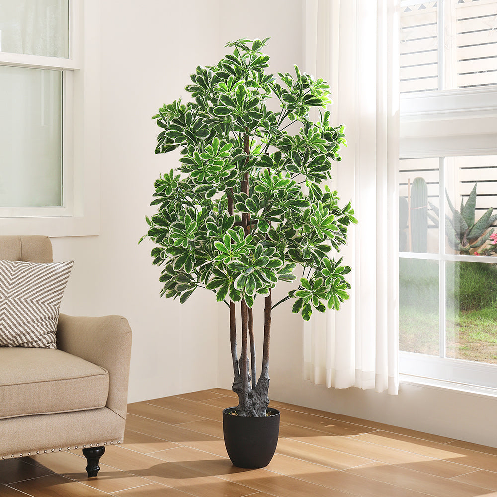 160cm Artificial Schefflera Arboricola Tree in Pot for In/Outdoor Decoration