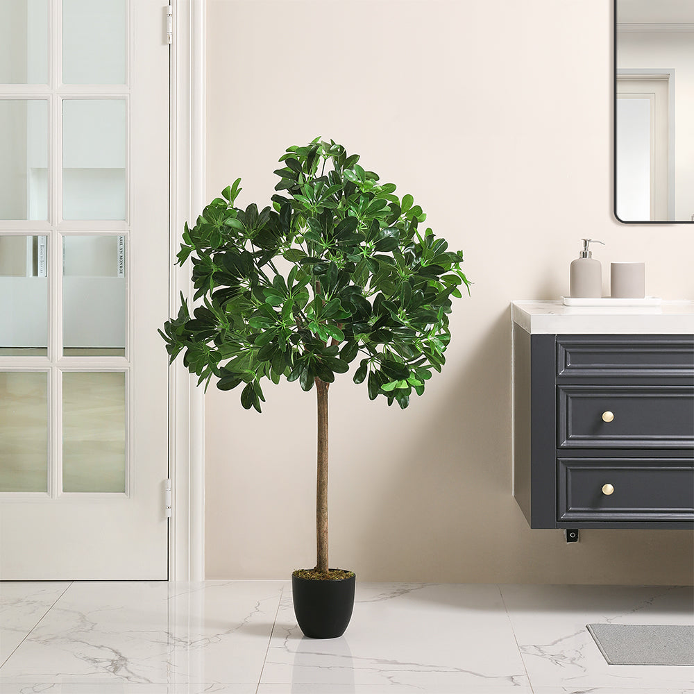 122cm Artificial Schefflera Arboricola Tree in Pot for In/Outdoor Decoration