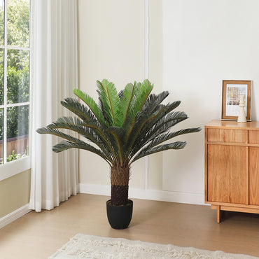 113cm Artificial Cycas Tree in Pot for In/Outdoor Decoration