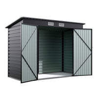 2.3*1.1M Galvanized Steel Outdoor Storage Shed with Dual Doors