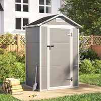 4X3FT Apex Roof Garden Shed Outdoor Storage House with Lockable Door