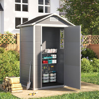 4X3FT Apex Roof Garden Shed Outdoor Storage House with Lockable Door