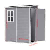 5X4FT Garden Plastic Storage Shed with Lockable Door