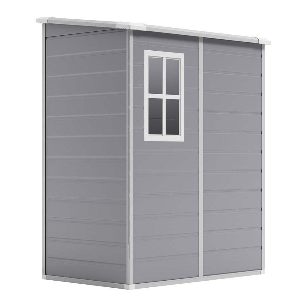 5X4FT Garden Plastic Storage Shed with Lockable Door