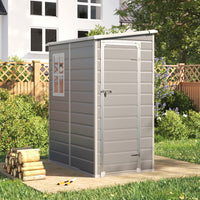 5X4FT Garden Plastic Storage Shed with Lockable Door