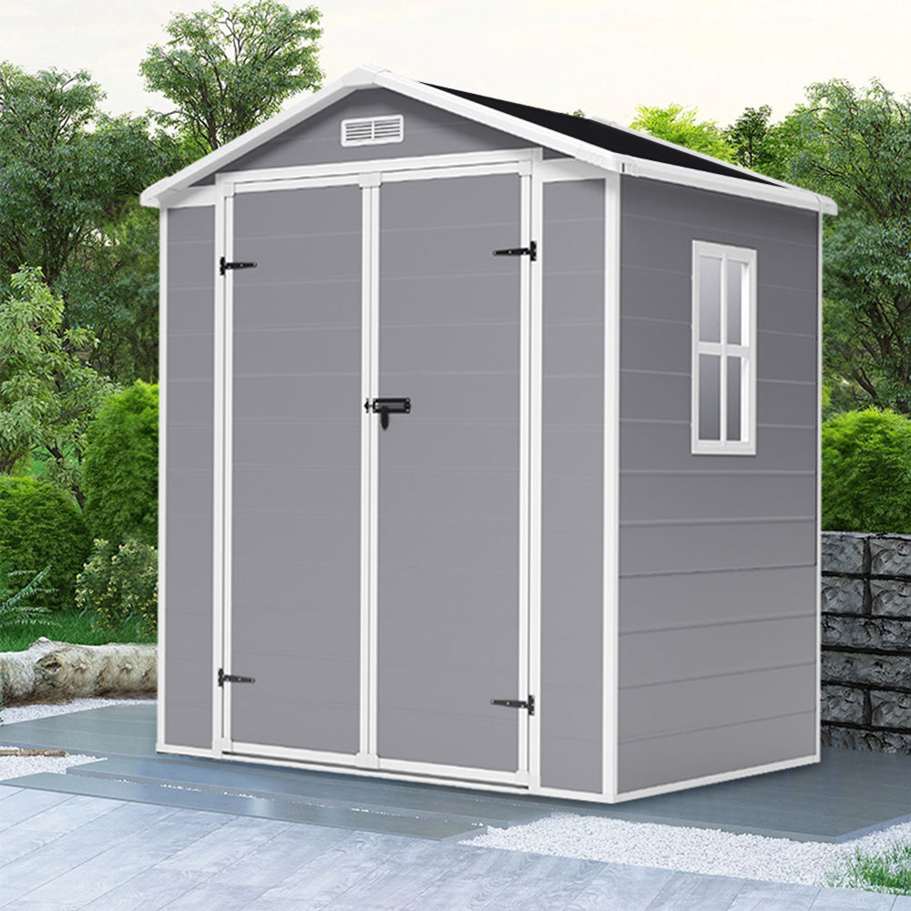 5X4ft Outdoor Garden Storage Shed Plastic Pent Shed