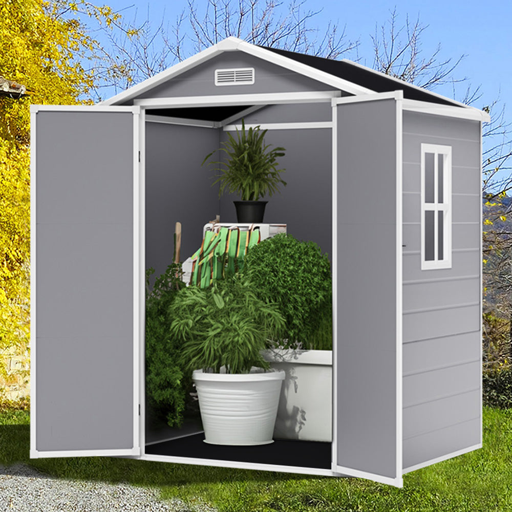 5X4ft Outdoor Garden Storage Shed Plastic Pent Shed