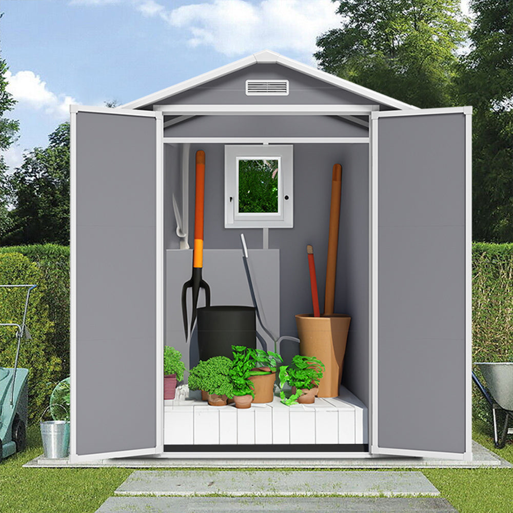 5X4ft Outdoor Garden Storage Shed Plastic Pent Shed