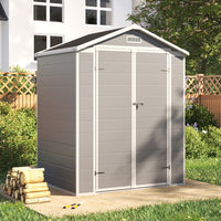 5X4ft Outdoor Garden Storage Shed Plastic Pent Shed