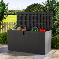 Lockable Waterproof Rattan Outdoor Storage Box