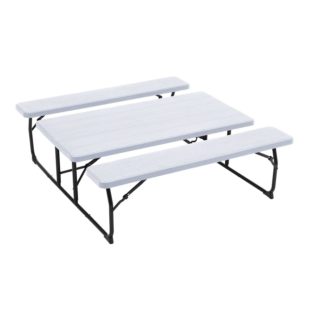 151cm W Foldable Picnic Table and Bench Set Garden Dining Tables Living and Home 