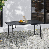 Black Wrought Iron Garden Patio Metal Table