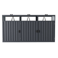 5/8x3ft Dark Grey Garden Metal Bin Storage Shed