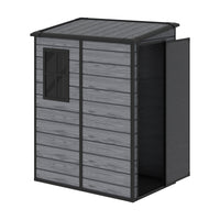 5x4ft Plastic Garden Storage Shed Weatherproof Outdoor Tool Shed