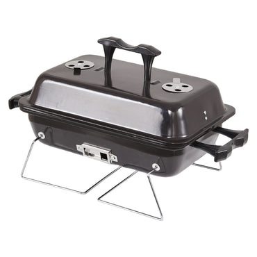 Portable Tabletop BBQ Grill Smoker with Lid