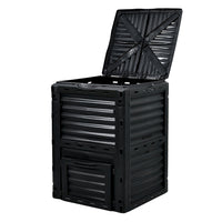 300L Black Plaste Garden Compost Storage Box