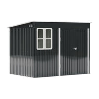 8x5ft Charcoal Black Outdoor Garden Storage Shed