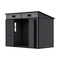 6/7x4ft Garden Storage Shed with Window Double Doors and Floor