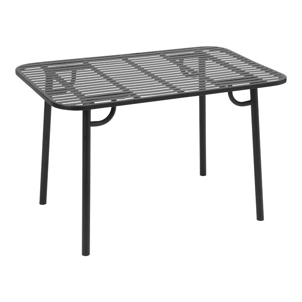 Black Wrought Iron Garden Patio Metal Table
