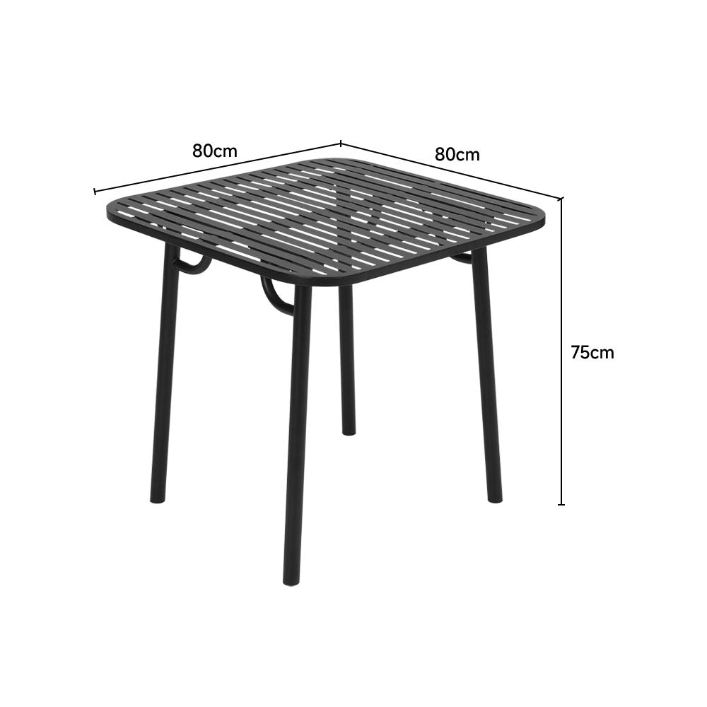 Black Wrought Iron Garden Patio Metal Table