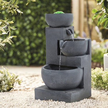 Outdoor Fountain Decor Solar-Powered Water Fountain Living and Home 