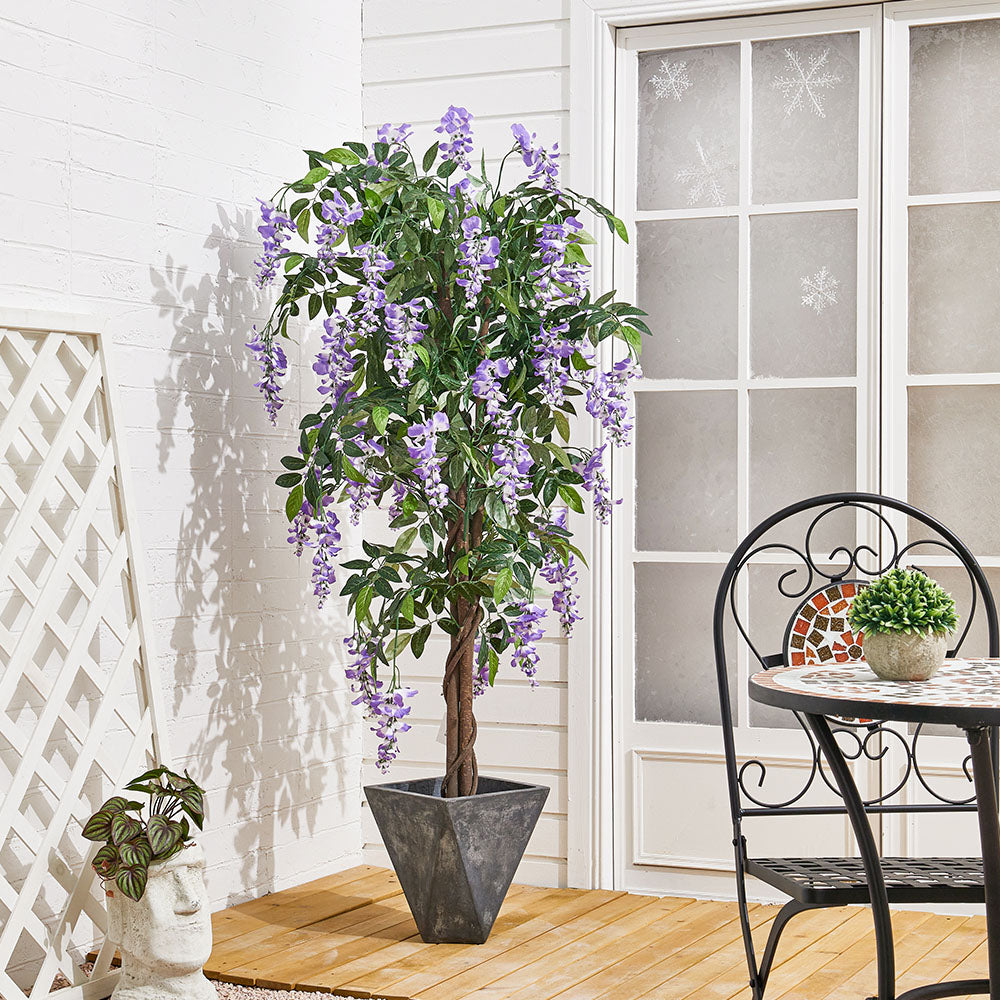 150CM Height Artificial Realistic Blossom Tree Bean Flower with Pot