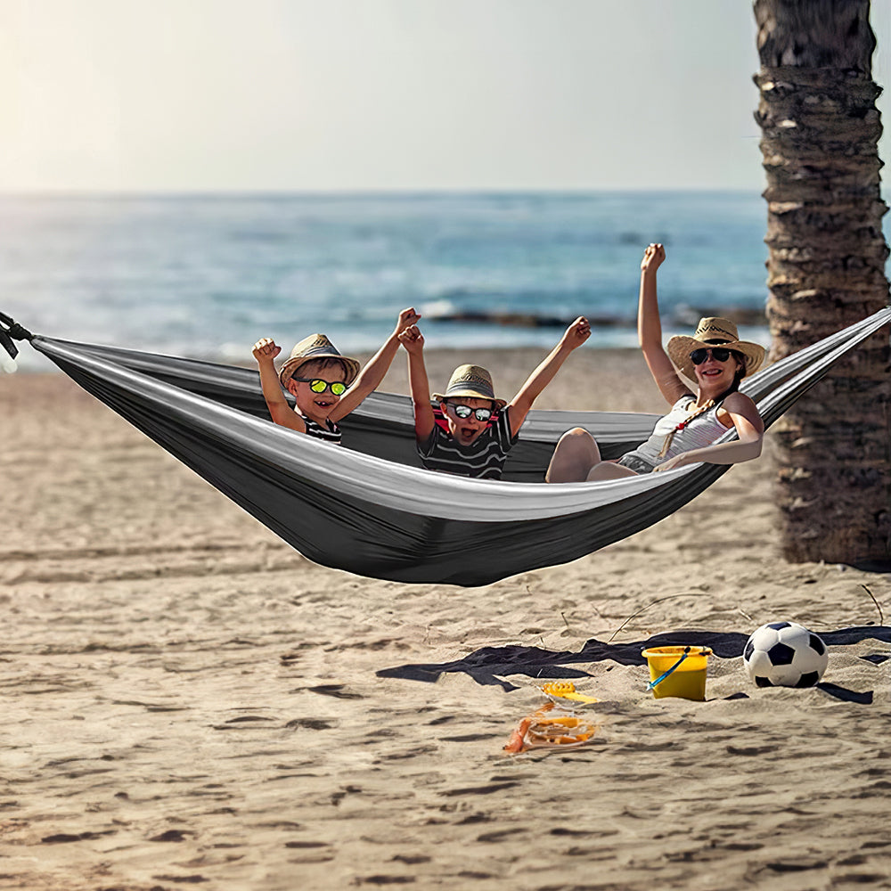 Black Outdoor Portable Nylon Hammock