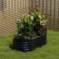 Anthracite galvanized steel garden raised bed – weatherproof, easy assembly for outdoor gardening