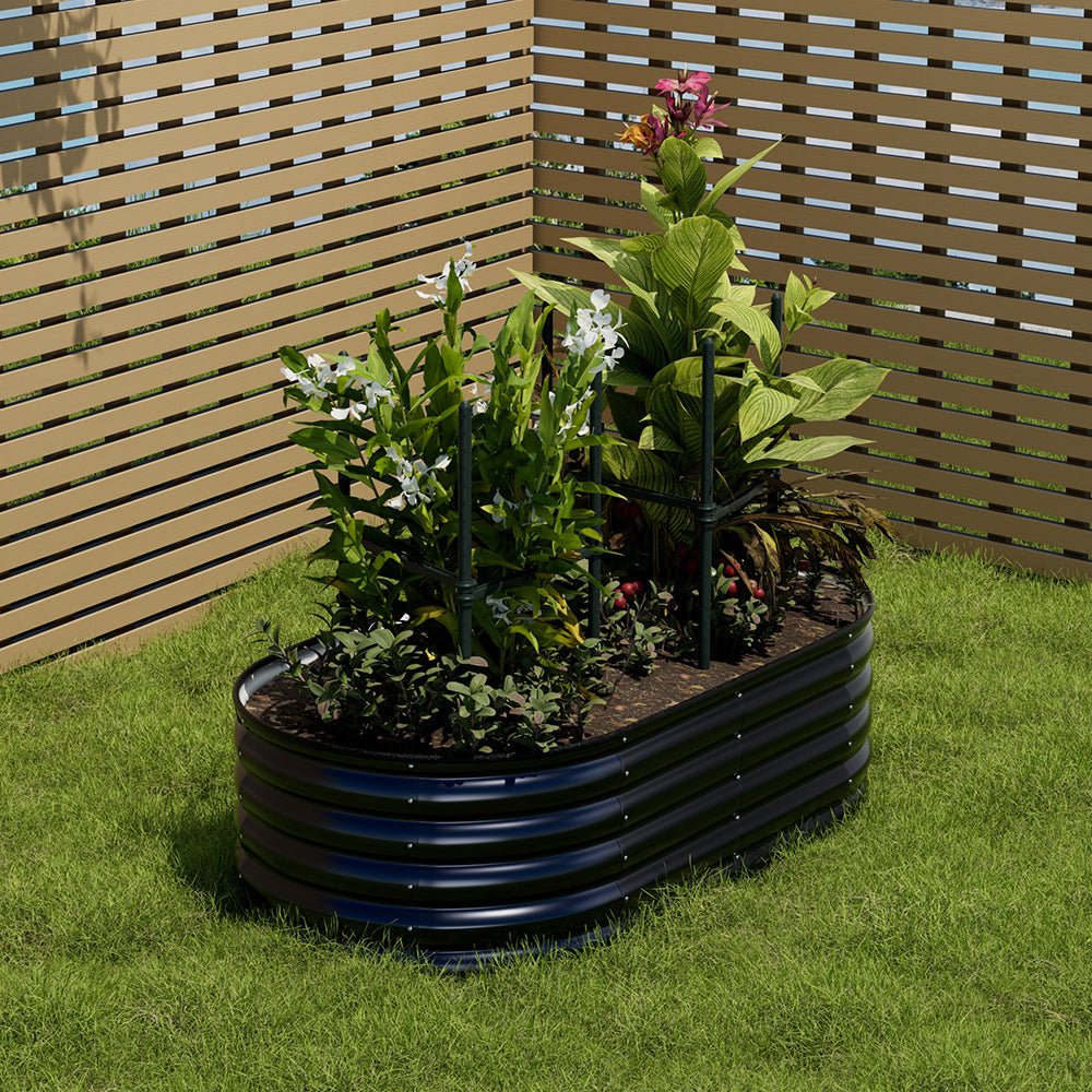 Anthracite galvanized steel garden raised bed – weatherproof, easy assembly for outdoor gardening